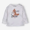 Bluzka niemowlęca Cute cars speed z bawełny organicznej - biała