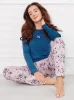 Sagitta piżama damska długi rękaw - jeans