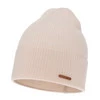 Czapka jesienna, zimowa damska, jasnoróżowa, 100% wełniana merino, Flerra