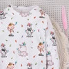 Body niemowlęce HAPPY ANIMALS z bawełny organicznej