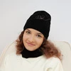 Czapka i komin dla dziewczynki jesienny, wiosenny komplet, szary, bawełniany Jula