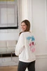 Bluza ciążowa i do karmienia oversize Milk It Easy! śmietankowa z printem