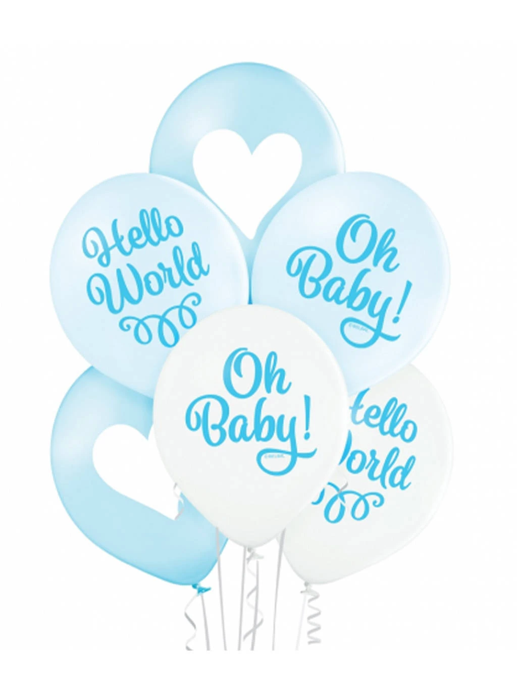 Balony Oh Baby Boy Pastele - Chłopiec