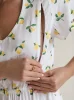 Sukienka ciążowa i do karmienia Lovely Dress Midi krótki rękaw biała w cytryny