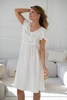 Sukienka ciążowa i do karmienia Lovely Dress Midi mleczna biel krótki rękaw