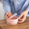 	Babyono miseczka z przyssawką i przykrywką sylikonową - różowy