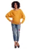 LUŹNY KARDIGAN SWETER KIMONO MUSZTARDA