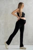 Spodnie z wysokim pasem czarne Long Black