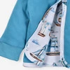 Bluza Niemowlęca Ship Zapinana Z Kapturem Bawełna Organiczna Niebieska