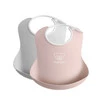 BABYBJORN - 2 duże śliniaki -  Grey / Powder Pink