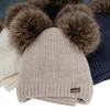 Czapka i komin dla chłopca, zimowy komplet, niebieski, 100% wełniany merino, podszyty polarem wełnianym, Lumio
