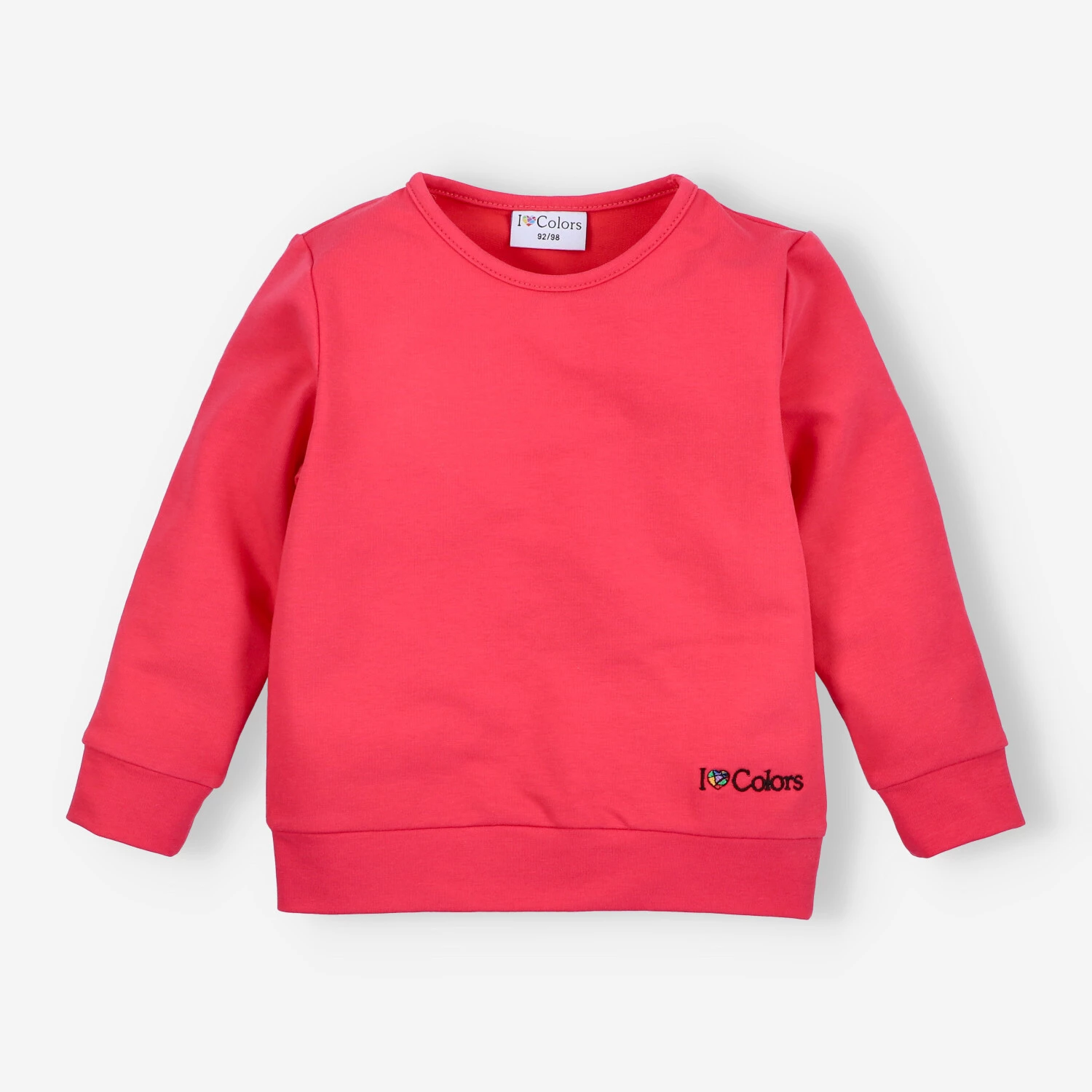 Bluza Dresowa Dziewczęca Z Długim Rękawem Czerwona