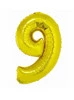 Złoty Balon Smart cyfra "9" -76cm