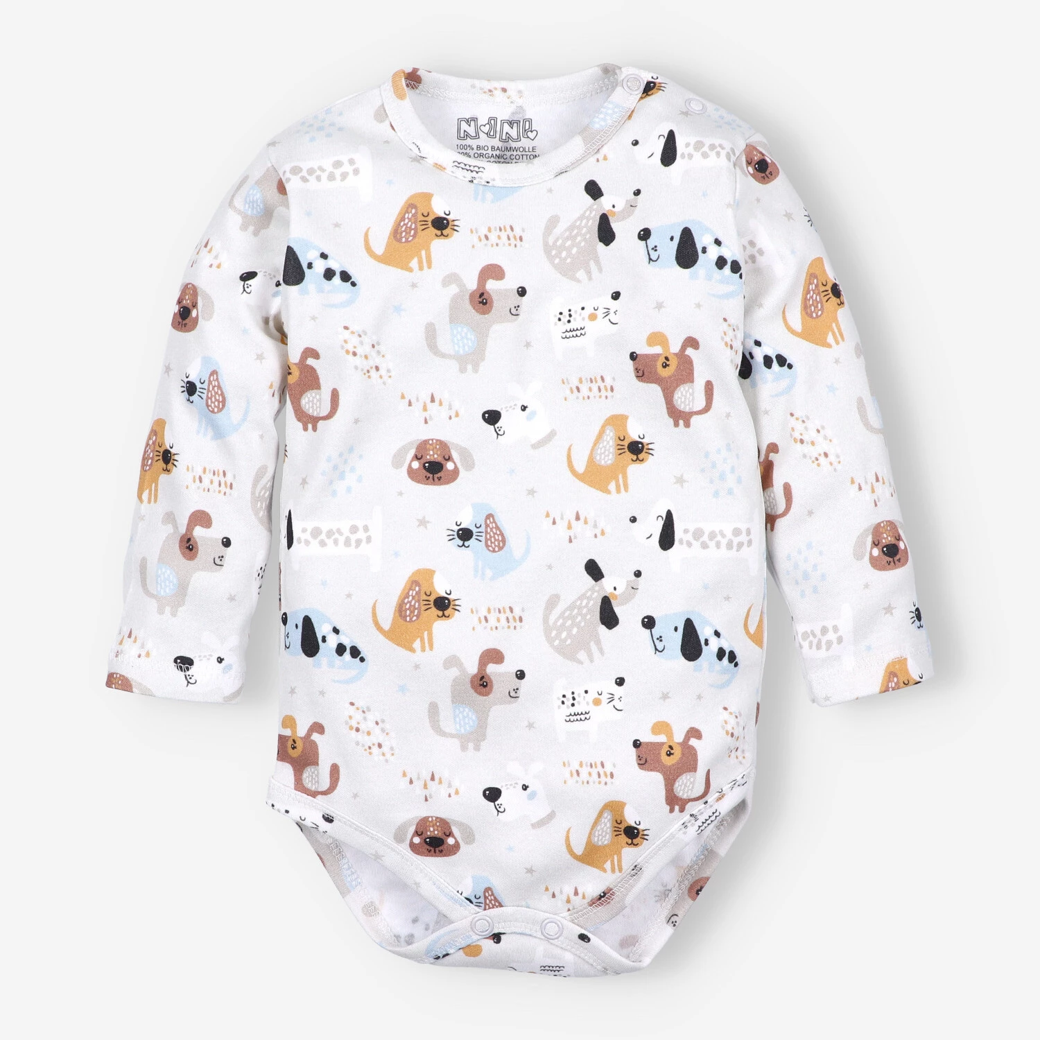 Body niemowlęce Psiaki z bawełny organicznej - mix piesków