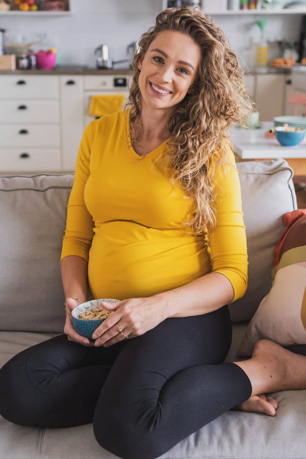 Bluzka ciążowa i do karmienia Milk Shirt rękaw 7/8 mango mohito