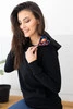 Bluza Milk Please czarna z kapturem w print