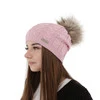 Czapka zimowa damska, fioletowa, z wełną merino Bafi