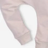 Spodnie dresowe Pink flowers z bawełny organicznej dla dziewczynki - pudrowy róż