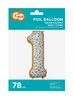 Złoty Balon Ciasteczko cyfra "1" -78cm