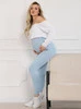 Legginsy Ciążowe - Baby Blue