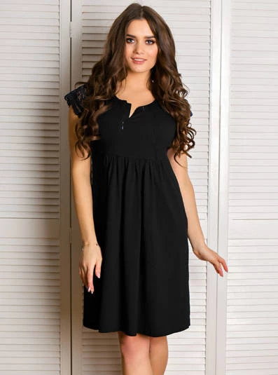 Koszula ciążowa Bella - czarna