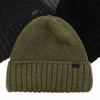 Czapka zimowa męska, czarna, 100% wełniana merino, bezszwowa Bruner