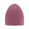 Czapka zimowa damska, fioletowa, 100% wełniana merino Ariga