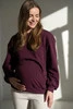 Bluza ciążowa i do karmienia oversize Milk It Easy! mauve wine