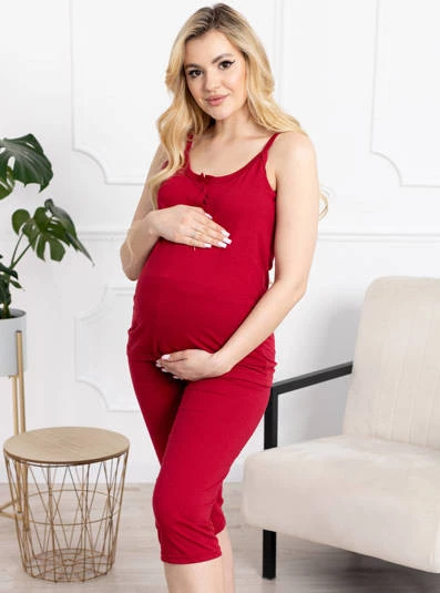 Piżama ciążowa Grolis II - bordowa