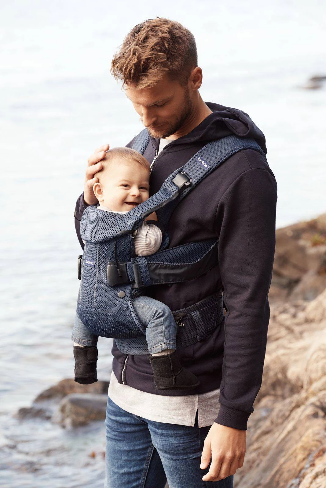 BABYBJORN ONE AIR 3D MESH - nosidełko, Granatowy