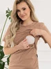 Bluzka ciążowa i do karmienia Emma – Cappuccino