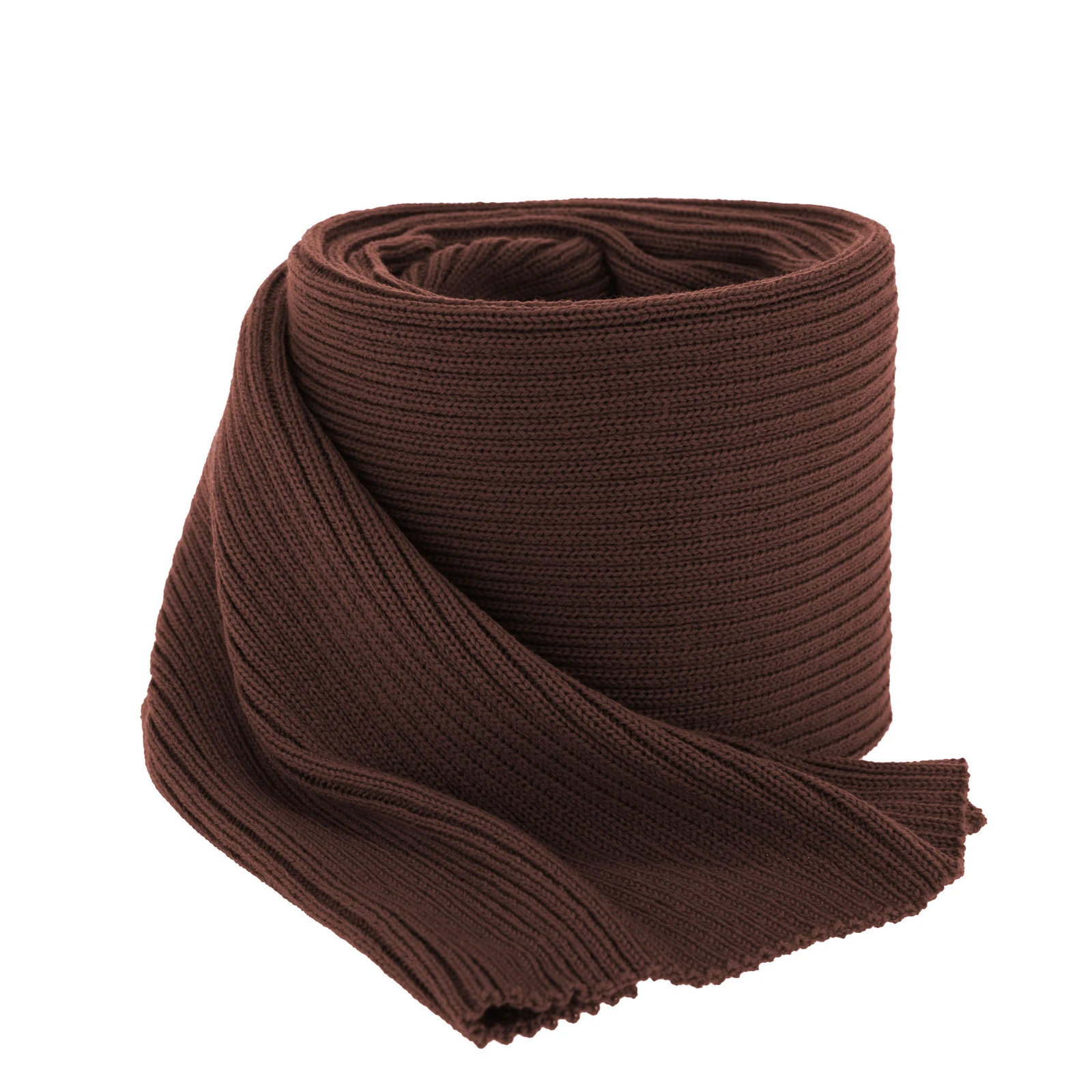 Szalik zimowy damski, brązowy, 100% wełniany merino, Jessica