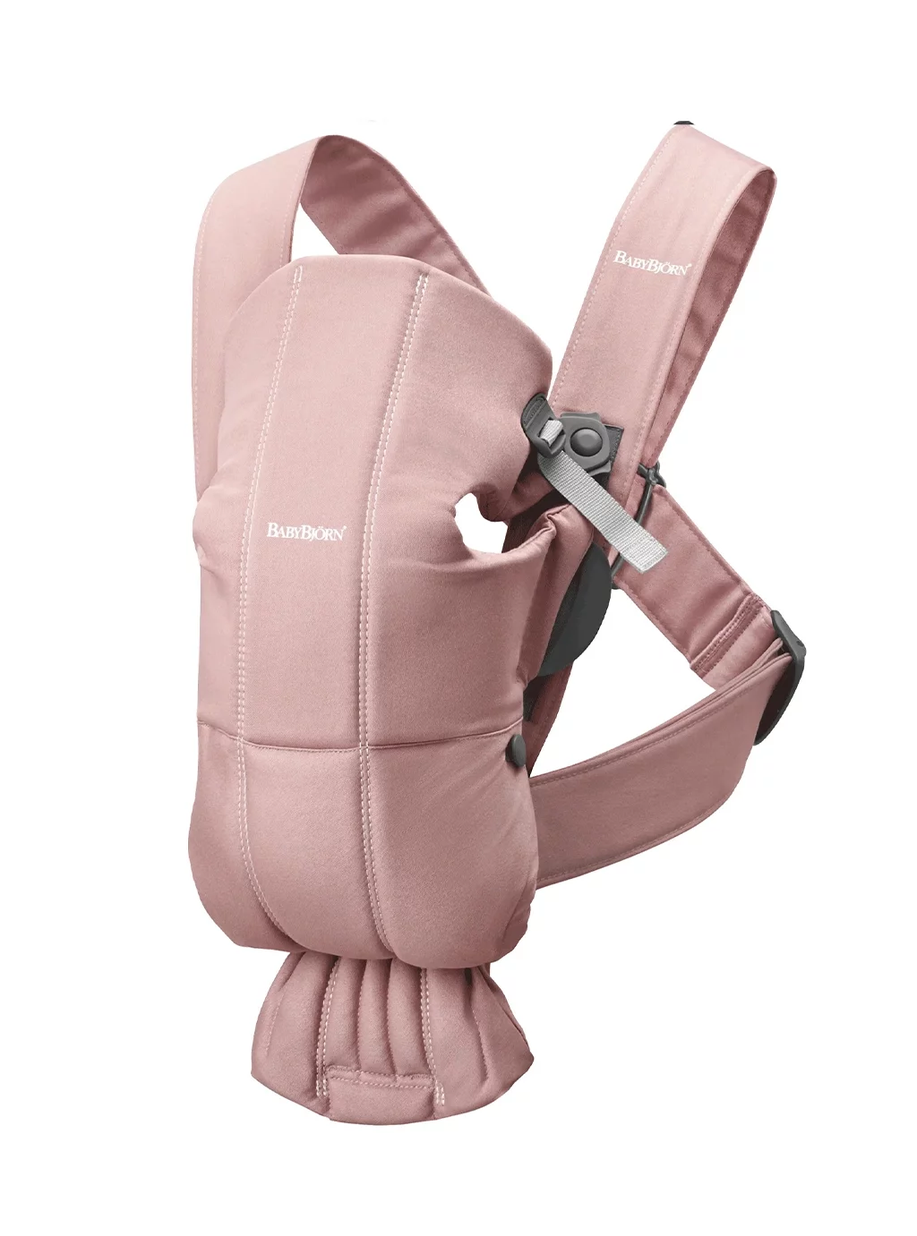 BABYBJORN MINI Woven – nosidełko, Zgaszony Róż