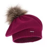 Beret zimowy damski, różowy, z wełną merino Bonnie
