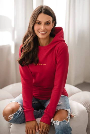 Bluza ciążowa i do karmienia z haftem Milk Please magenta