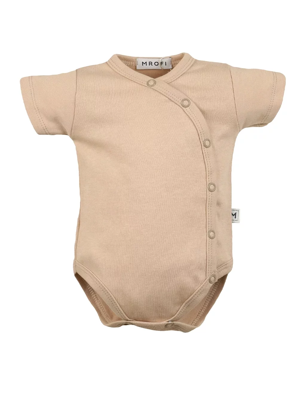 Body Kopertowe Z Krótkim Rękawkiem - Colour Beż