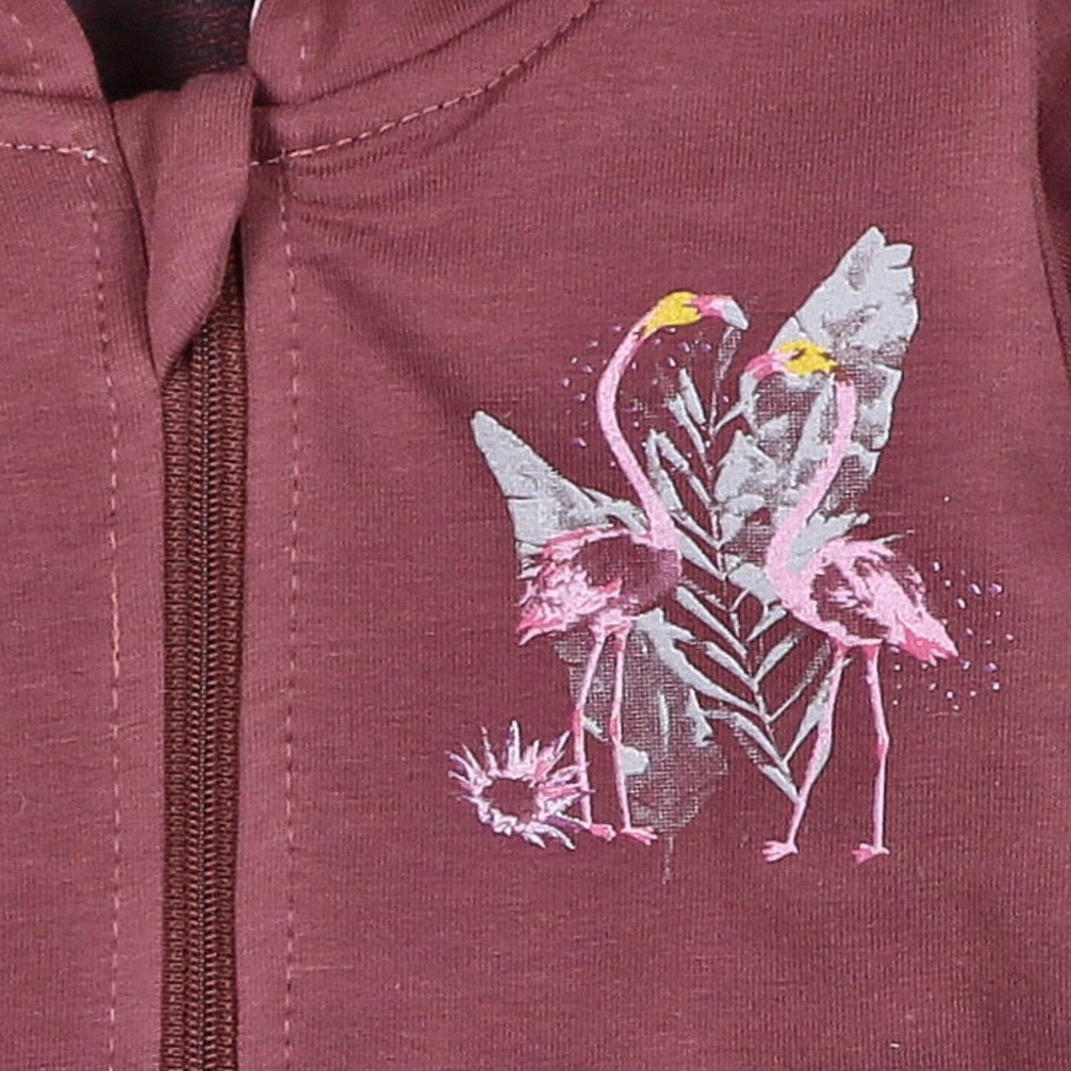 Bluza niemowlęca FLAMINGS z bawełny organicznej dla dziewczynki