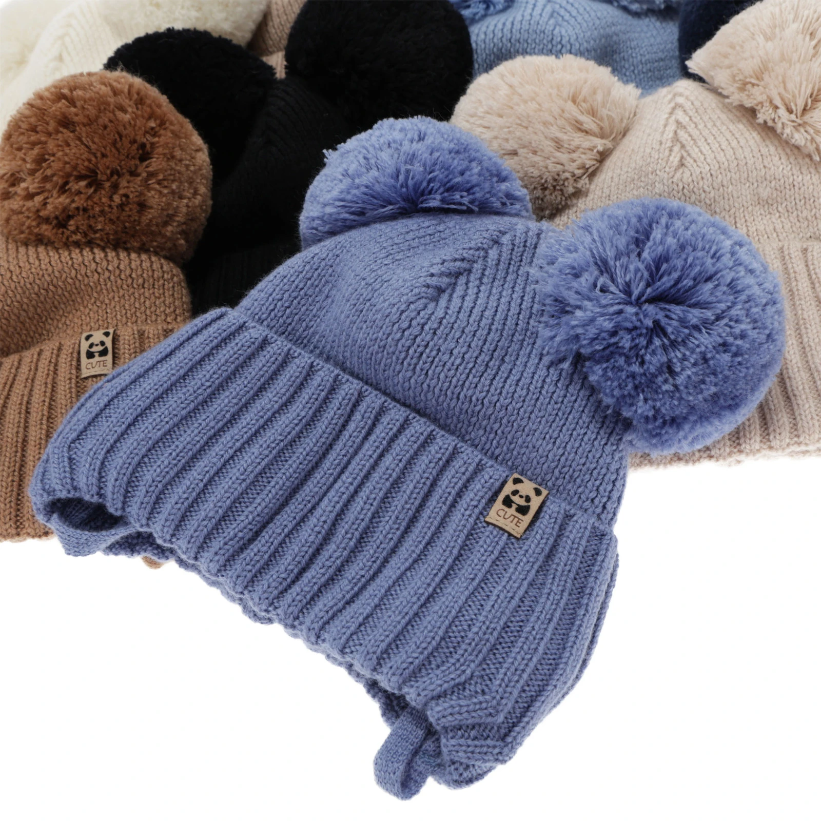 Czapka zimowa dla chłopca, szara, 100% wełniana merino, podszyta wełnianym polarem, Kovu
