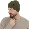 Czapka zimowa męska, khaki, 100% wełniana merino, Thorin