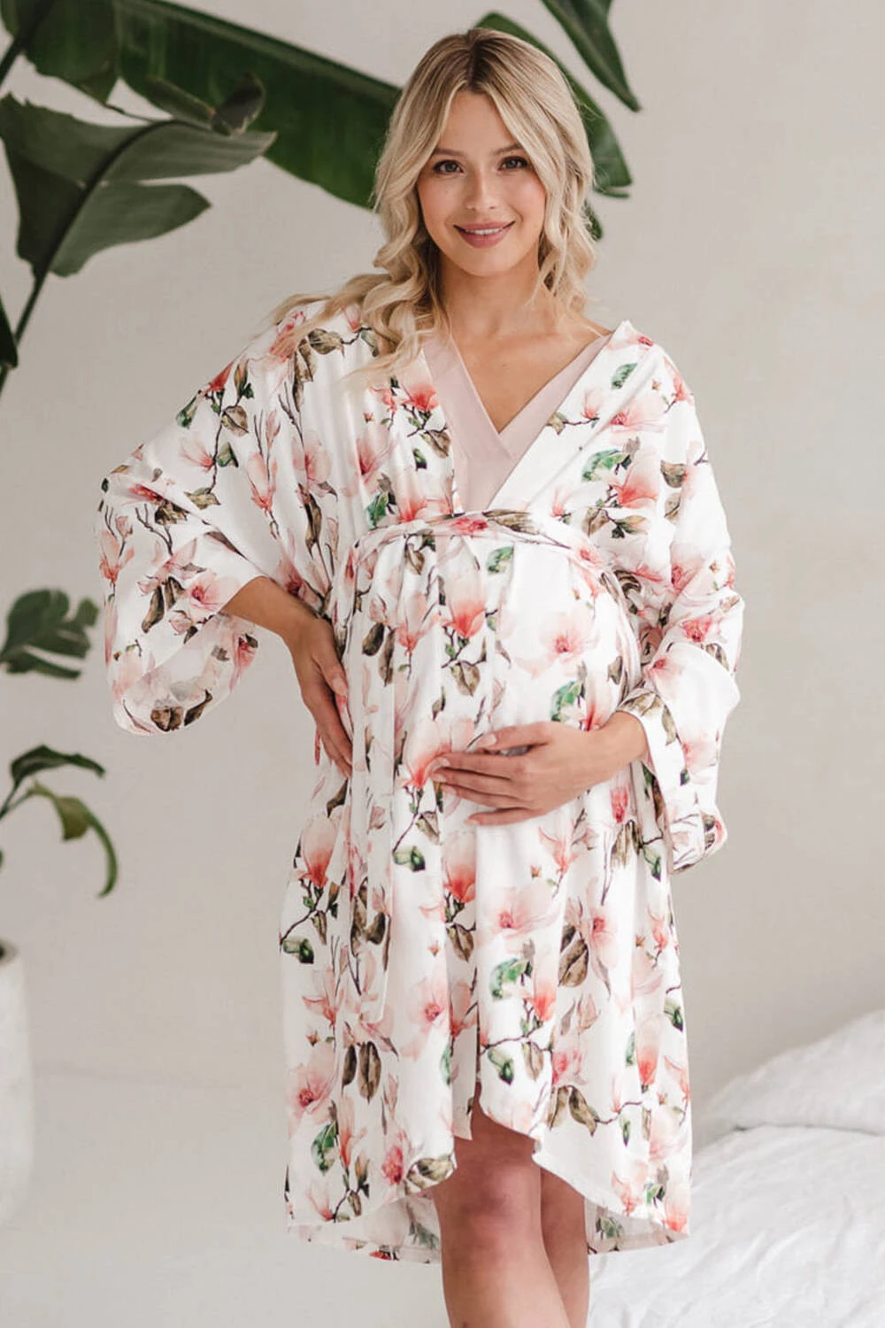 Szlafrok ciążowy bambusowy Magnolie