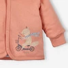 Kurtka niemowlęca Cute cars z bawełny organicznej - pomarańczowa