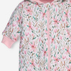 Kombinezon niemowlęcy Pink Flowers z bawełny organicznej dla dziewczynki
