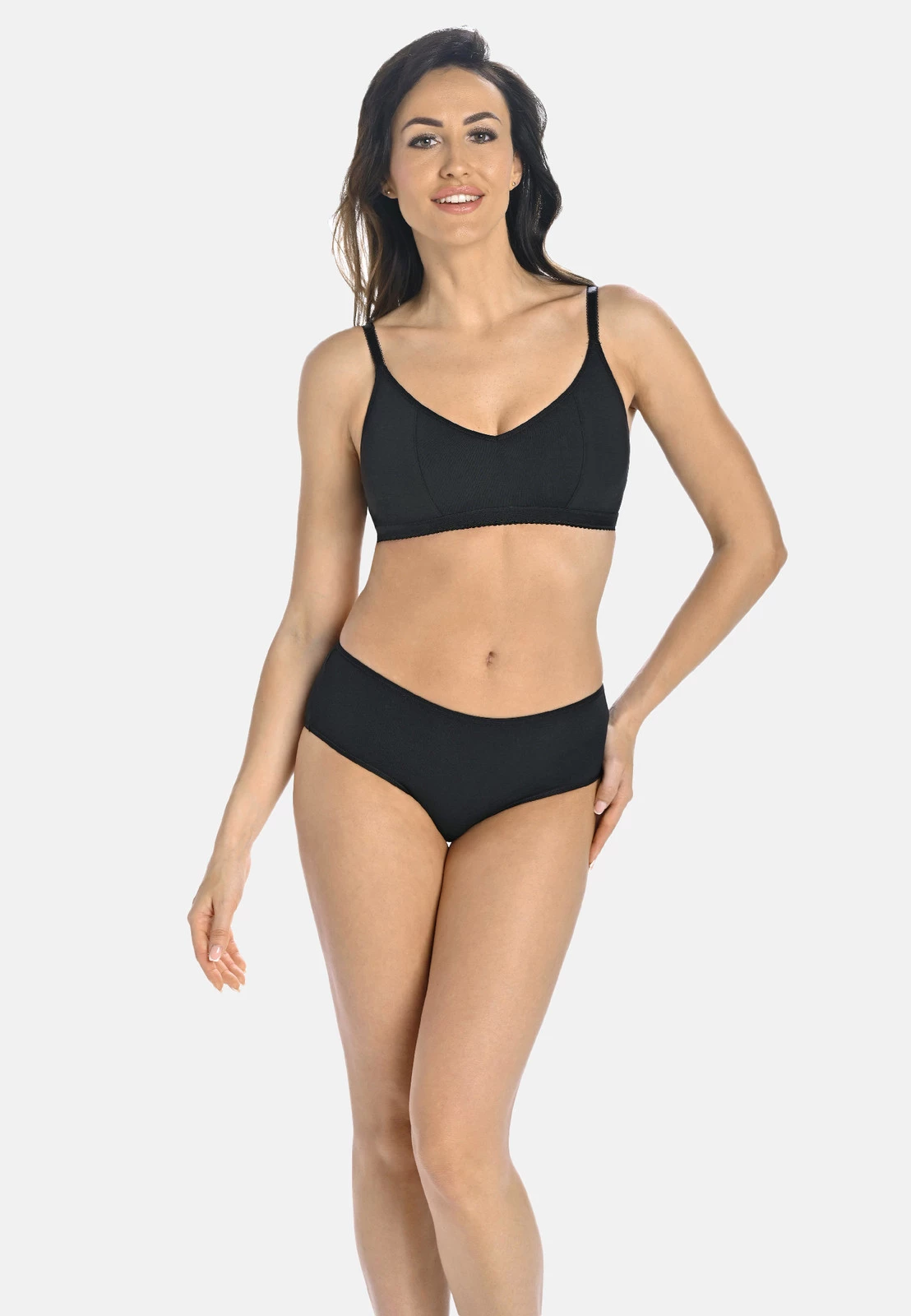 Majtki damskie figi bawełniane Bianca czarne