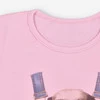 T-shirt Dziewczęcy Z Krótkim Rękawem Piesek Różowy