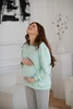 Bluza ciążowa i do karmienia oversize Milk It Easy! mięta