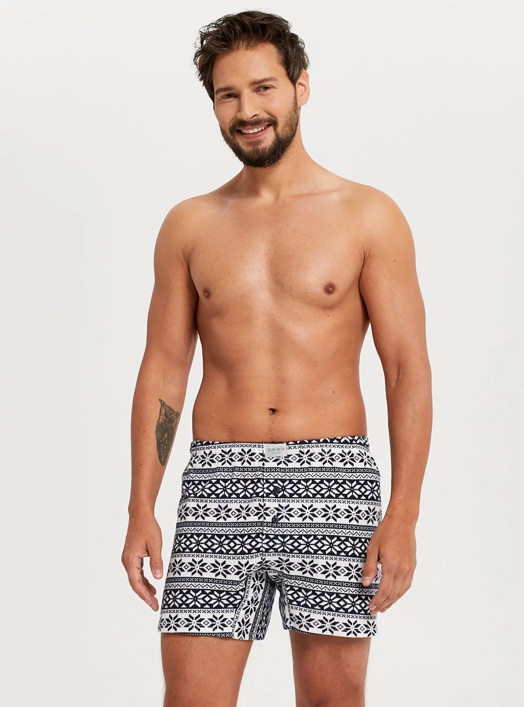 Arktyka bokserki męskie druk granatowy