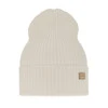 Czapka damska zimowa, wiosenna, kremowa, 100% wełniana merino, Sophie