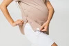 T-shirt do karmienia OVERSIZE LOVE kawa