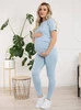 Bluzka ciążowa i do karmienia Emma – Baby Blue