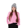 Czapka zimowa damska, szara, 100% wełniana merino Ariga